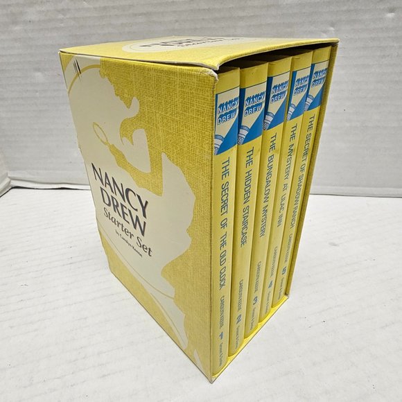 Starter Set Nancy Drew Hard Cover 1 2 3 4 5 Books in a Box Carolyn Keene Gift - Picture 1 of 9